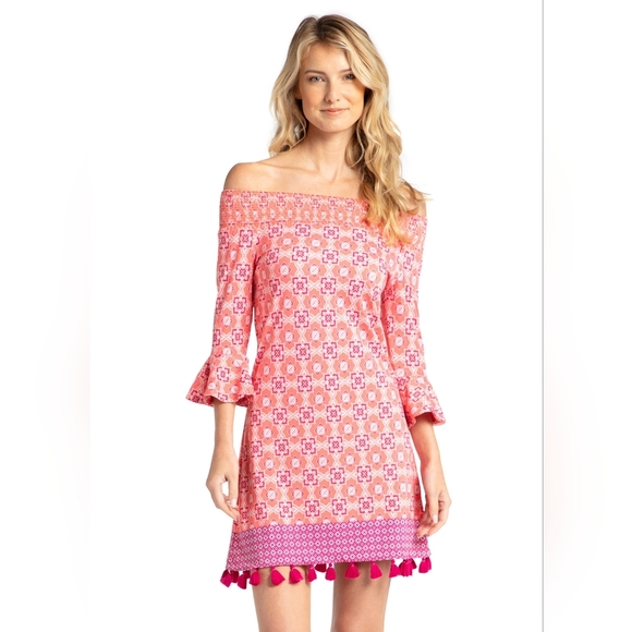 Cabana Life Dresses & Skirts - Caban Life Women's Coral Gables Off The Shoulder Dress Sz XS Beachy Boho UPF 50+